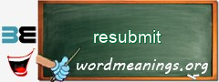 WordMeaning blackboard for resubmit